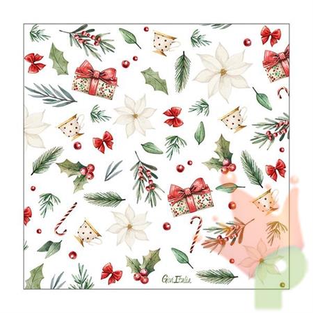 TOVAGLIOLI A LITTLE CHRISTMAS 33X33 CM 16 PZ