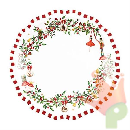 PIATTI CHRISTMAS VINTAGE 27 CM 8 PZ