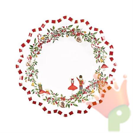 PIATTI CHRISTMAS VINTAGE 24 CM 8 PZ