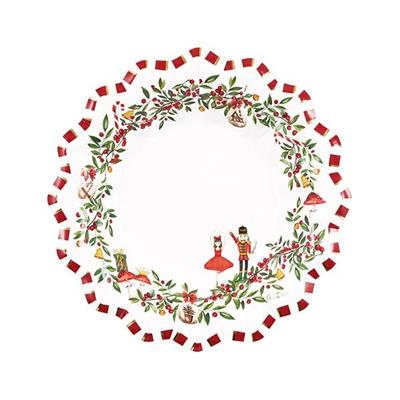PIATTI CHRISTMAS VINTAGE 24 CM 8 PZ