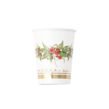BICCHIERI CHRISTMAS GARLAND  ORO 250 CC 8 PZ