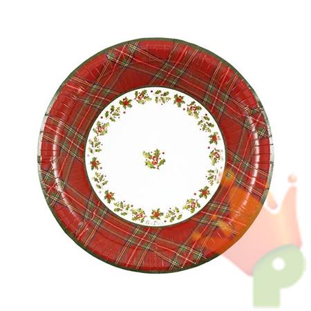 PIATTI SCOTTISH CHRISTMAS 24 CM 8 PZ