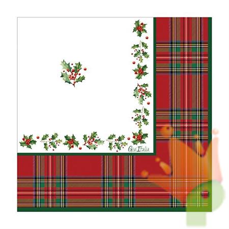 TOVAGLIOLI SCOTTISH CHRISTMAS 33X33 CM 16 PZ