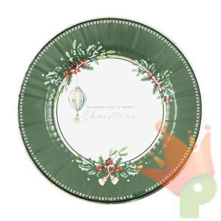 PIATTI MERRY CHRISTMAS TO YOU 27 CM 8 PZ
