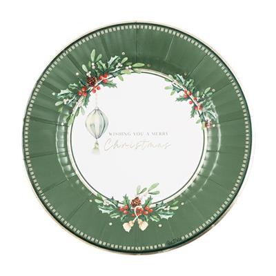 PIATTI MERRY CHRISTMAS TO YOU 27 CM 8 PZ