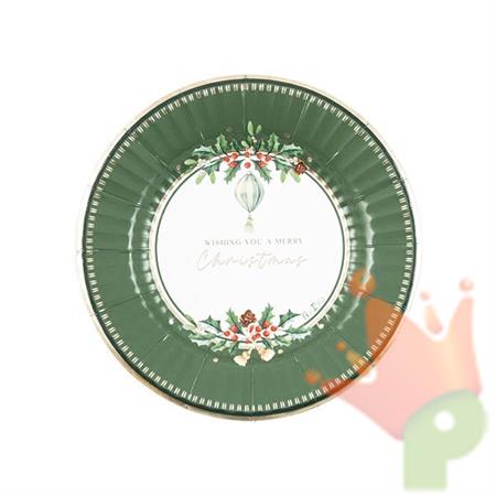 PIATTI MERRY CHRISTMAS TO YOU 21 CM 8 PZ