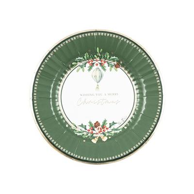 PIATTI MERRY CHRISTMAS TO YOU 21 CM 8 PZ