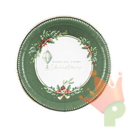 PIATTI MERRY CHRISTMAS TO YOU 24 CM 8 PZ