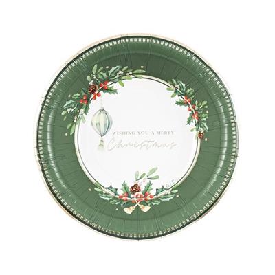 PIATTI MERRY CHRISTMAS TO YOU 24 CM 8 PZ