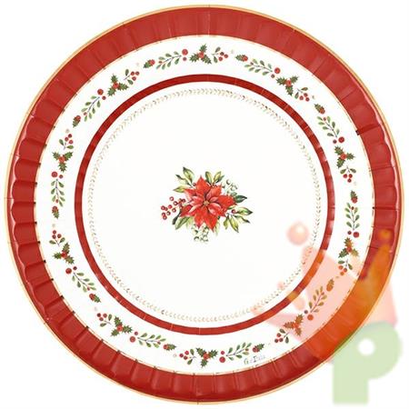 SOTTOPIATTI NATALIZI RED ROYAL 33 CM 6 PZ