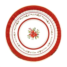 PIATTI NATALIZI RED ROYAL 27 CM 8 PZ