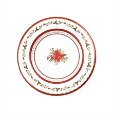 PIATTI NATALIZI RED ROYAL 21 CM 8 PZ