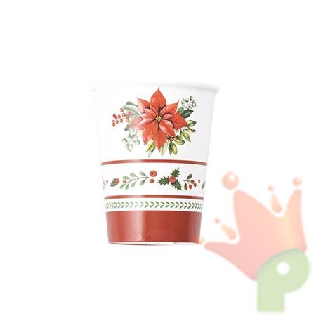 BICCHIERI NATALIZI RED ROYAL 250 CC 8 PZ
