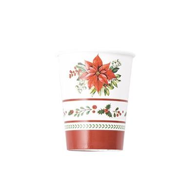 BICCHIERI NATALIZI RED ROYAL 250 CC 8 PZ