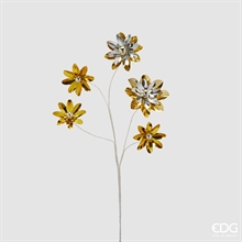 RAMO GERBERA FIORI ORO METAL H.56 CM