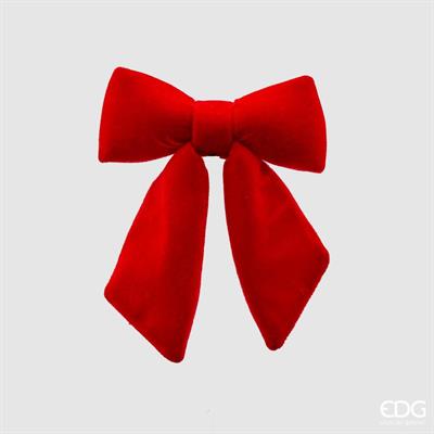 FIOCCO IN VELLUTO ROSSO H.25X21 CM