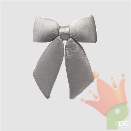 FIOCCO IN VELLUTO ARGENTO H.25X21 CM