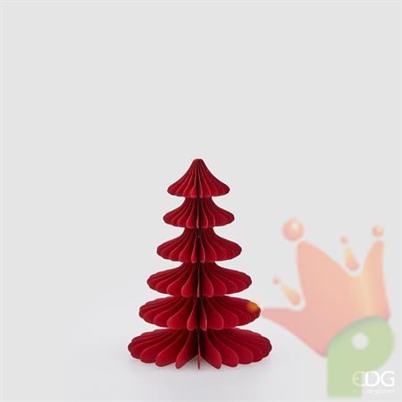 DECORO ORIGAMI ALBERO ROSSO H.25 D.18.5