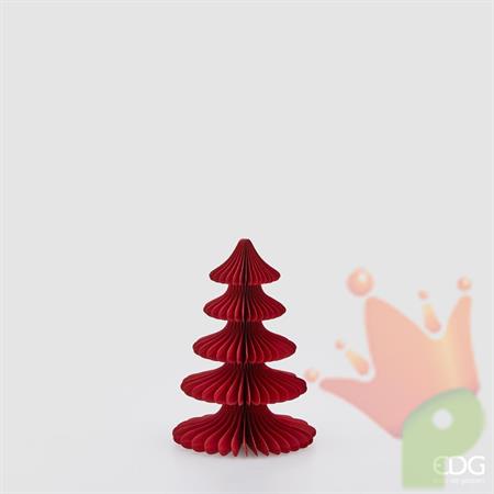 DECORO ORIGAMI ALBERO ROSSO H.20.5 D.15
