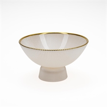 ALZATA VETRO D.25X13CM BIANCO