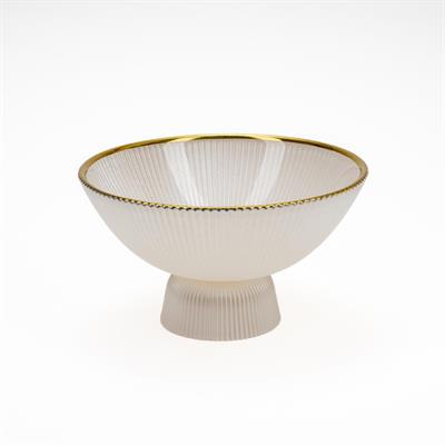 ALZATA VETRO D.25X13CM BIANCO