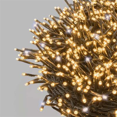 LUCI DI NATALE 2000 MINILED BIANCOCALDO+FLASHLED FREDDO 30MT
