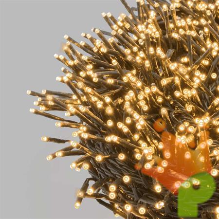 LUCI DI NATALE 2000 MINILED BIANCOCALDO+FLASHLED CALDO 30MT