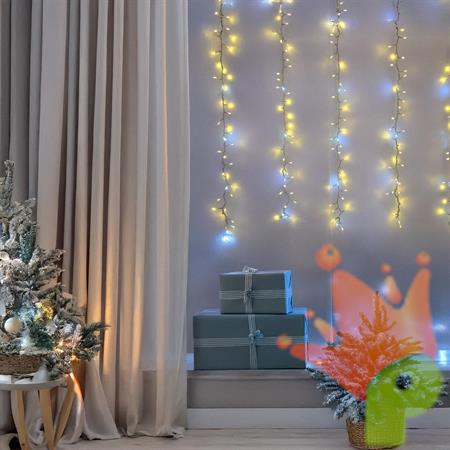 LUCI DI NATALE A TENDA 1152 LED BIANCO  CALDO + FREDDO 24 STRING