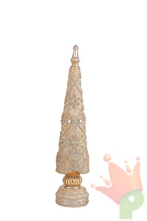 CONO DECORATIVO CON STRASS H.46 CM