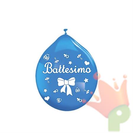 PALLONCINI 10INCH 26CM BATTESIMO CELESTE 20PZ