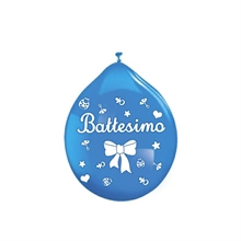 PALLONCINI 10INCH 26CM BATTESIMO CELESTE 20PZ