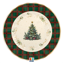 SOTTOPIATTI CHRISTMAS TARTAN 30CM 6PZ