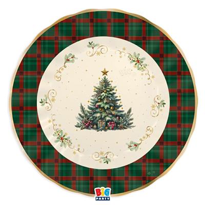SOTTOPIATTI CHRISTMAS TARTAN 30CM 6PZ