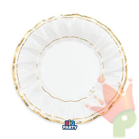 PIATTI FONDI CLASSIC ORO METALLIZZATO 24CM 6PZ