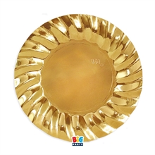 PIATTI WAVY ORO METALLIZZATO 25CM 6PZ