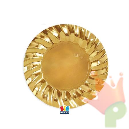 PIATTI WAVY ORO METALLIZZATO 20CM 6PZ