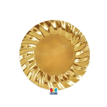 PIATTI WAVY ORO METALLIZZATO 20CM 6PZ