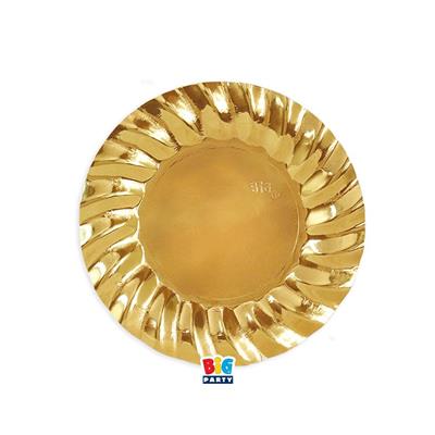PIATTI WAVY ORO METALLIZZATO 20CM 6PZ
