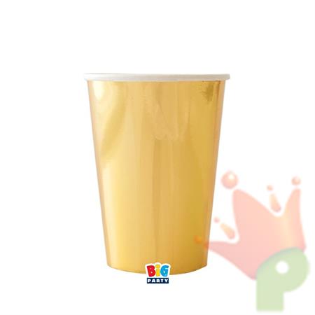 BICCHIERI WAVY ORO METALLIZZATO 250CC 6PZ