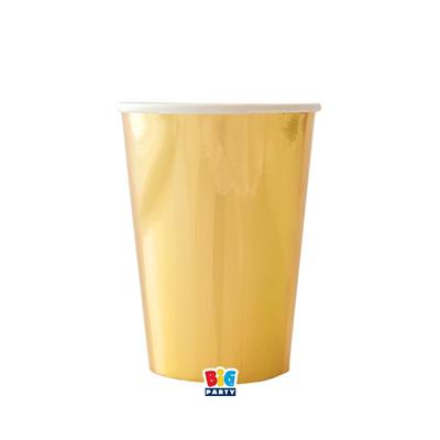 BICCHIERI WAVY ORO METALLIZZATO 250CC 6PZ