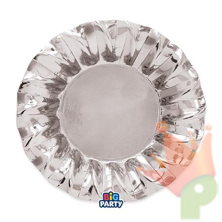 PIATTI FONDI WAVY ARGENTO 24CM 6PZ
