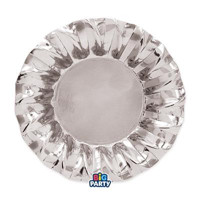 PIATTI FONDI WAVY ARGENTO 24CM 6PZ