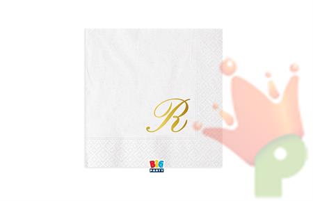 TOVAGLIOLI LETTERA R BIANCO 25X25CM 16PZ