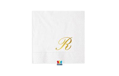 TOVAGLIOLI LETTERA R BIANCO 25X25CM 16PZ