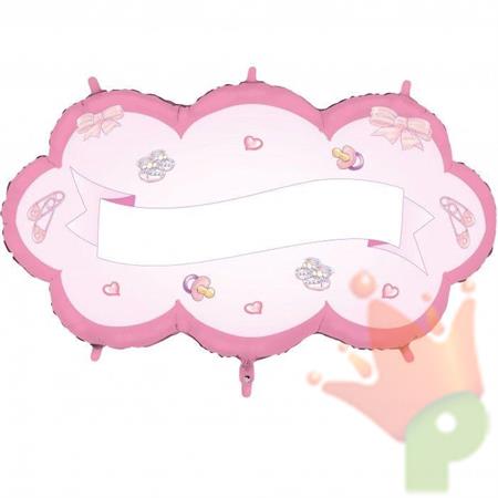 PALLONCINO MYLAR NUVOLETTA ROSA 48X90CM