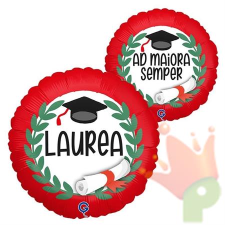 PALLONCINO MYLAR LAUREA AD MAIORA SEMPER 46CM