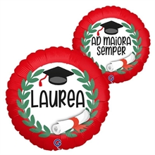 PALLONCINO MYLAR LAUREA AD MAIORA SEMPER 46CM