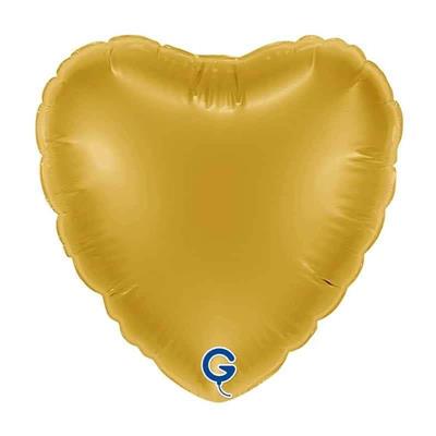 PALLONCINO MYLAR CUORE ORO 45CM