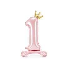 PALLONCINO MYLAR NUMERO 1 ROSA 84CM
