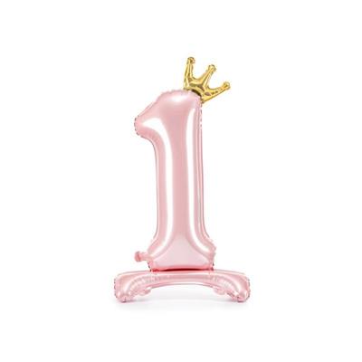 PALLONCINO MYLAR NUMERO 1 ROSA 84CM